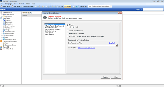 Configure SpamAssassin, GMT Value etc.